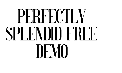 Perfectly Splendid Free Demo Font