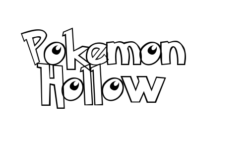Pokemon Hollow Font