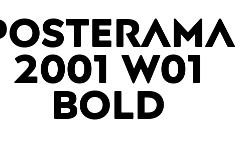Posterama 2001 W01 Bold Font
