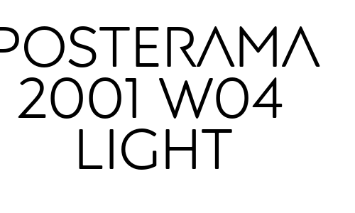 Posterama 2001 W04 Light Font
