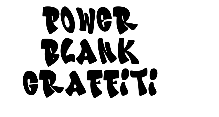 Power Blank Graffiti Font