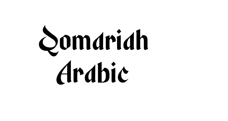 Qomariah Arabic Font