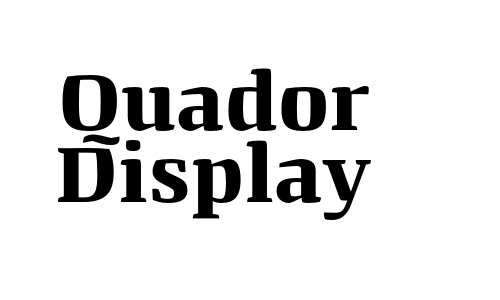 Quador Display Font