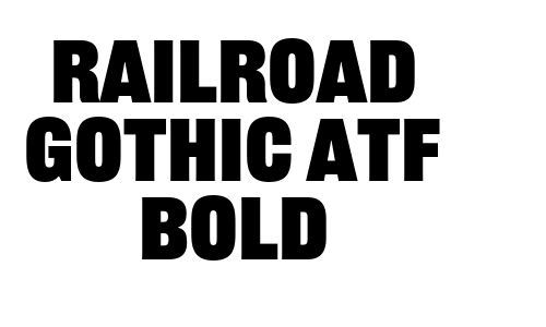 Railroad Gothic ATF Bold Font