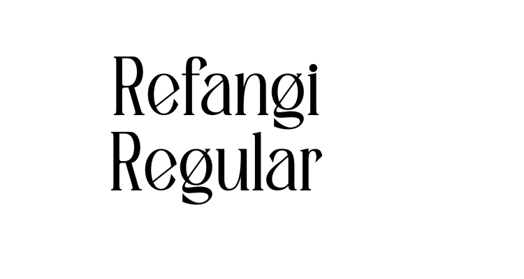 Refangi Regular Font