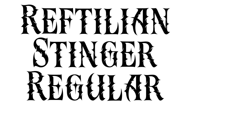 Reftilian Stinger Regular Font