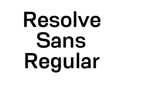 Resolve Sans Regular Font