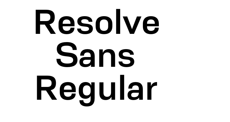 Resolve Sans Regular Font