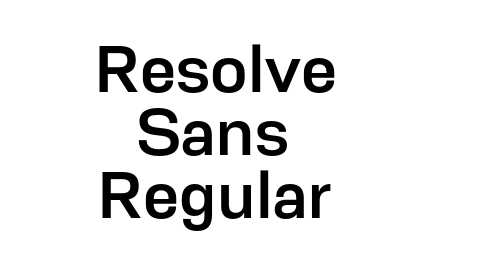 Resolve Sans Regular