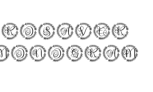 Rosaver Monogram Font