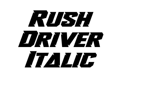 Rush Driver Italic Font