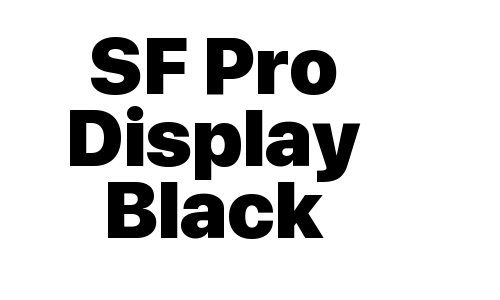 SF Pro Display Black Font