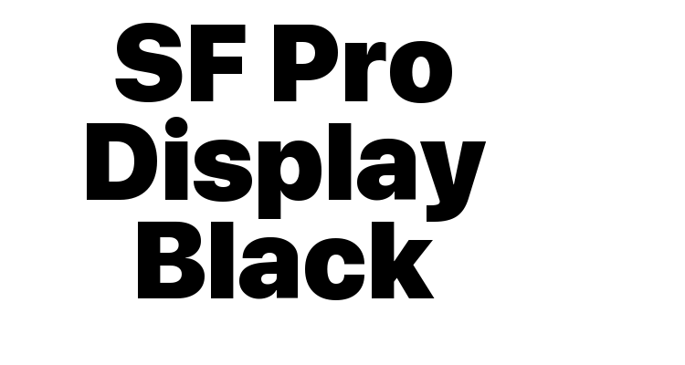 SF Pro Display Black Font