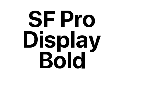 SF Pro Display Bold Font