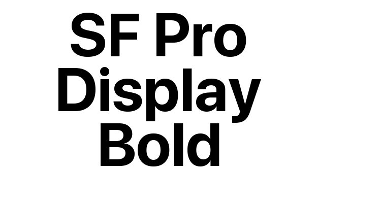 SF Pro Display Bold Font