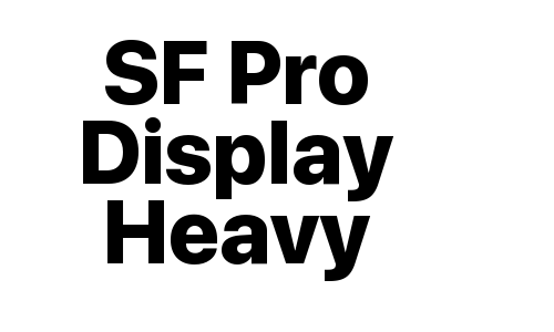 SF Pro Display Heavy Font