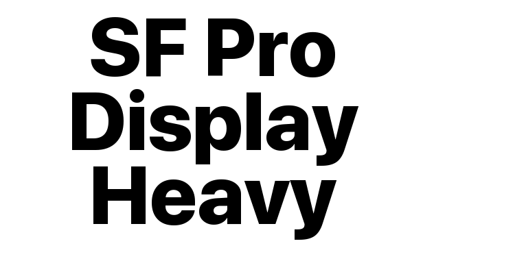 SF Pro Display Heavy Font