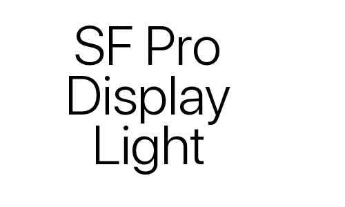 SF Pro Display Light Font