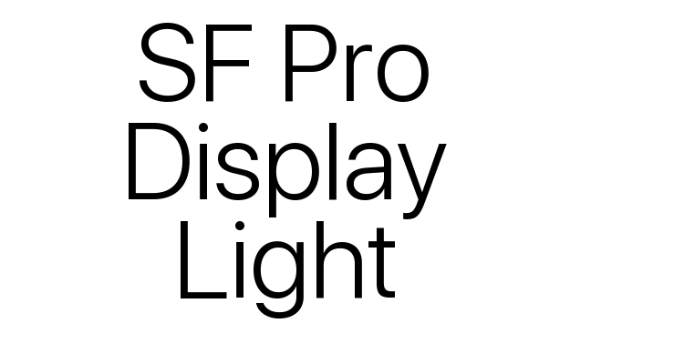 SF Pro Display Light Font