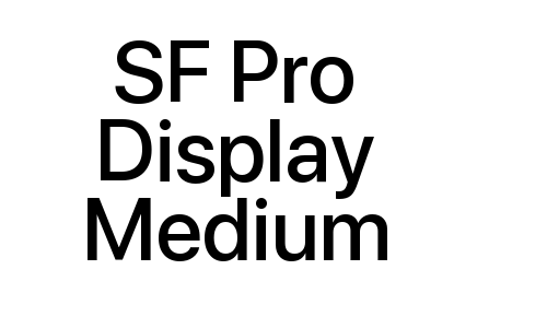 SF Pro Display Medium Font