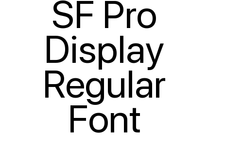 SF Pro Display Regular Font Font