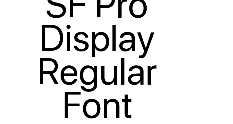 SF Pro Display Regular Font Font