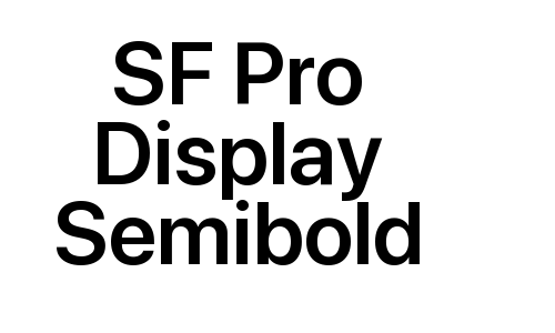SF Pro Display Semibold Font