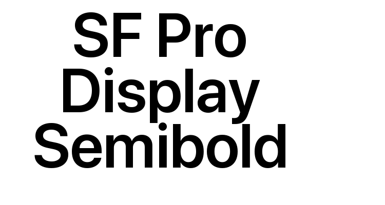SF Pro Display Semibold Font