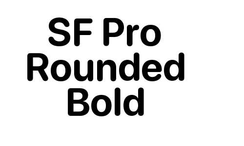 SF Pro Rounded Bold Font