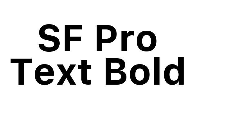 SF Pro Text Bold Font