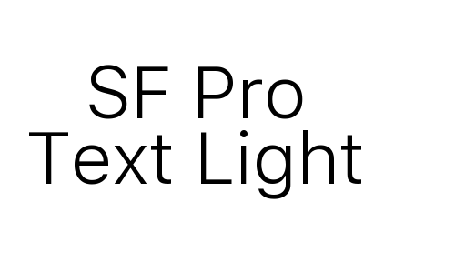 SF Pro Text Light Font