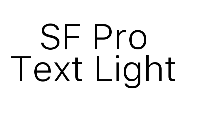 SF Pro Text Light Font