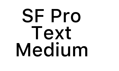 SF Pro Text Medium Font