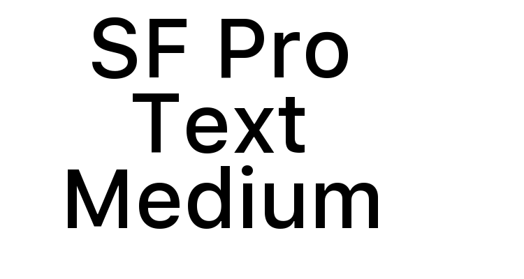 SF Pro Text Medium Font