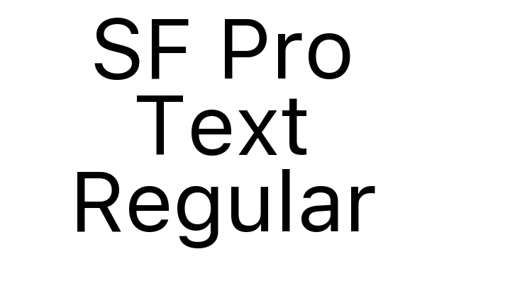 SF Pro Text Regular Font