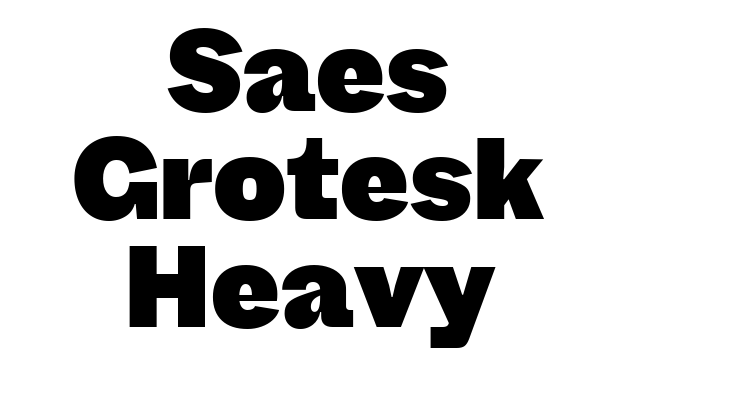 Saes Grotesk Heavy Font