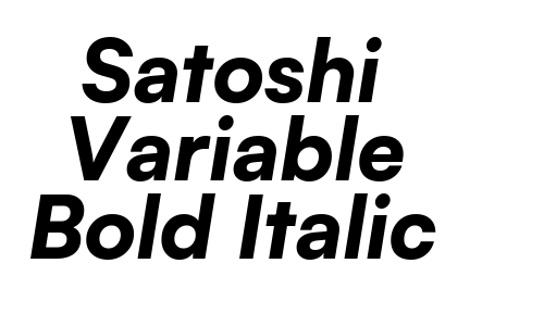 Satoshi Variable Bold Italic Font