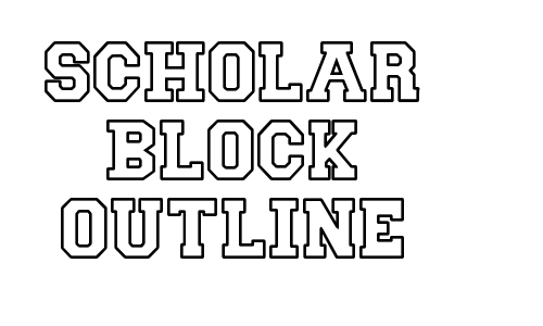 Scholar Block Outline Font