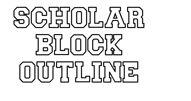 Scholar Block Outline Font