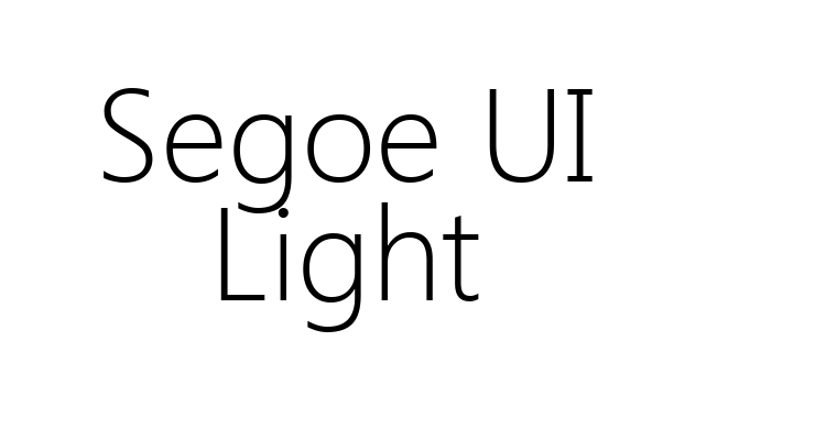 Segoe UI Light Font