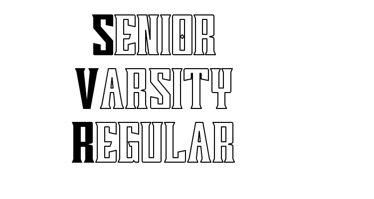 Senior Varsity Regular Font