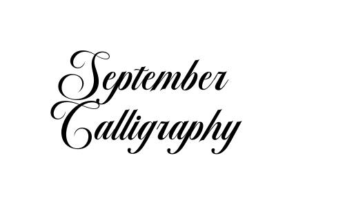 September Calligraphy Font