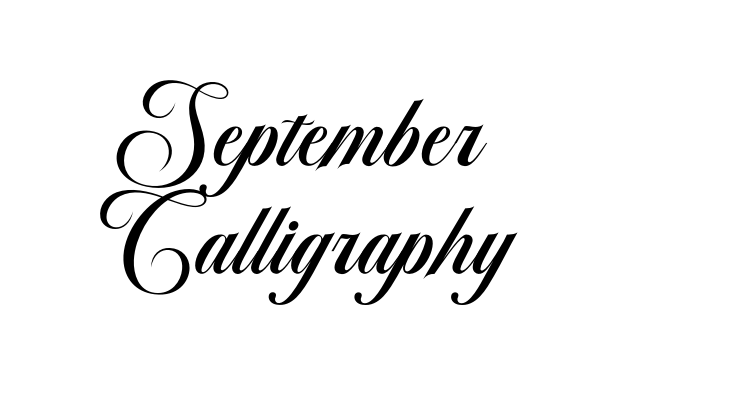 September Calligraphy Font