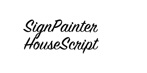 SignPainter HouseScript Font Download