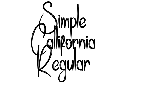 Simple Callifornia Regular Font