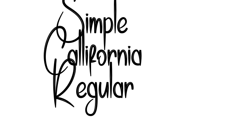 Simple Callifornia Regular Font