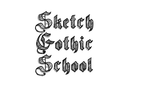 Sketch Gothic School Font