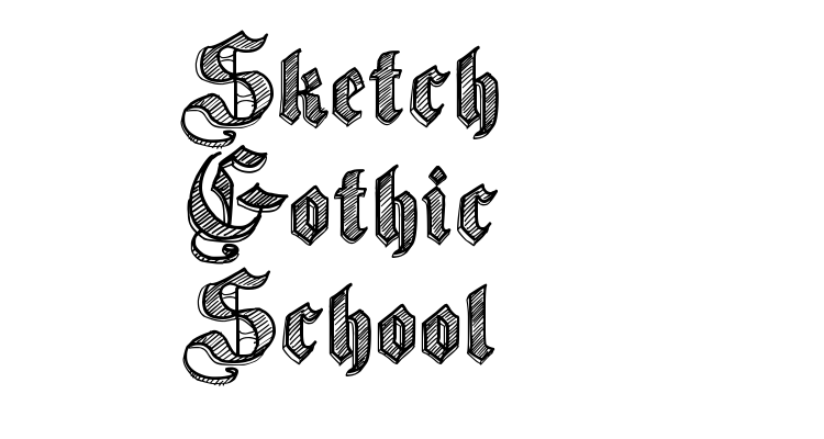 Sketch Gothic School Font