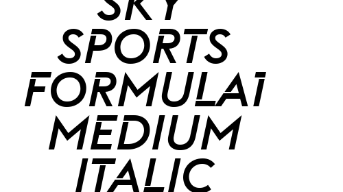 Sky Sports Formula1 Medium Italic