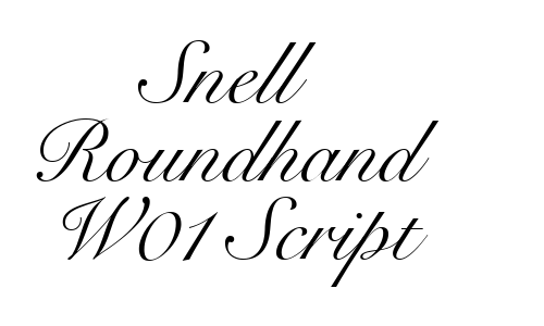 Snell Roundhand W01 Script Font